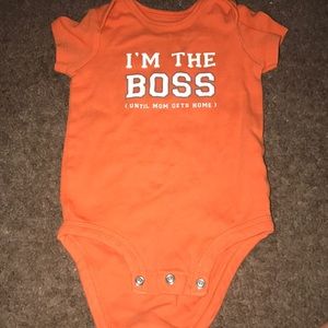 Cute orange baby onesie